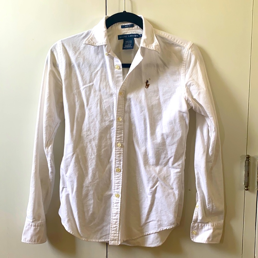 Ralph Lauren Polo White Button Down Shirt